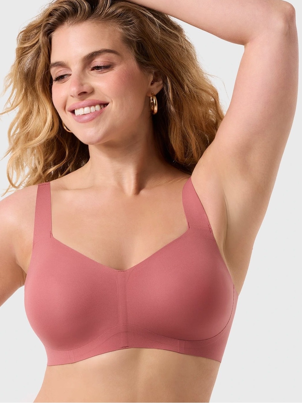Evelyn & Bobbie The Beyond Wireless Bra Rose / Clay / Natural Pink Size Large